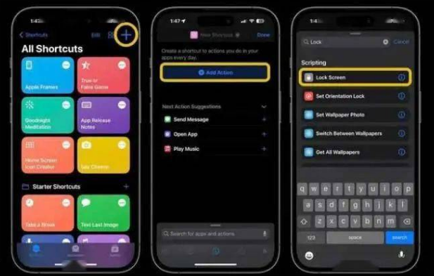 峄城苹果14锁屏维修店分享iPhone14升级iOS16.4后如何创建锁屏快捷方式 